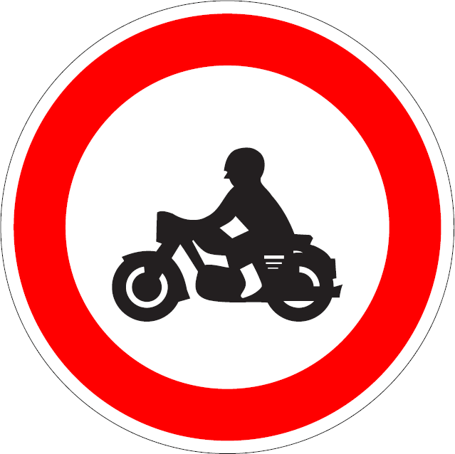 zákaz vjazdu motocyklov